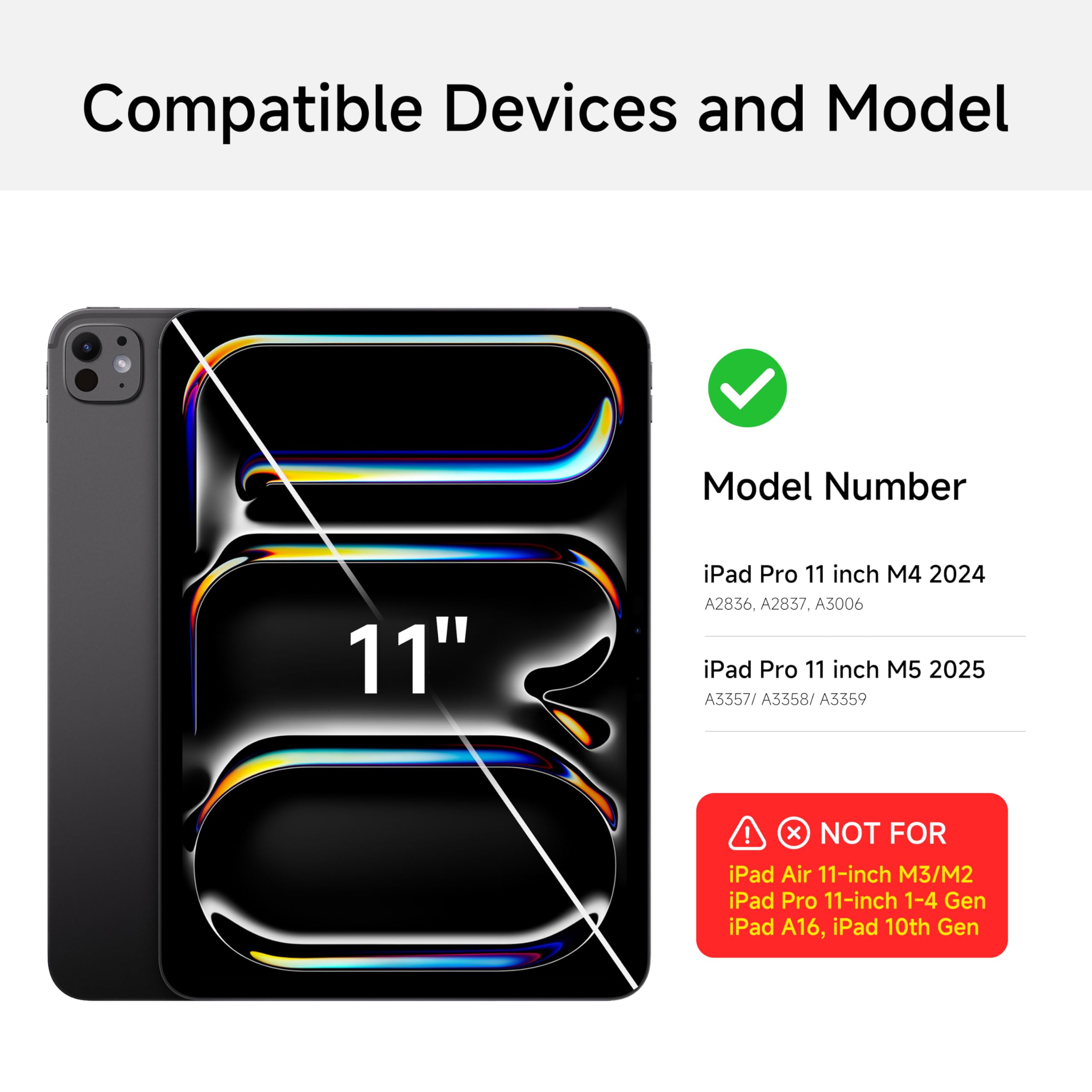 IcyBear★ pankeybd Étui avec clavier pour iPad Pro 11 pouces M4 2024